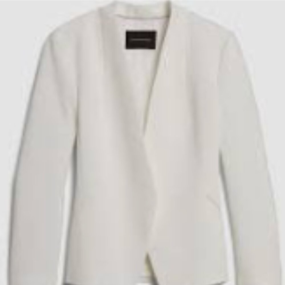 Banana Republic Factory - Collarless Blazer - off white